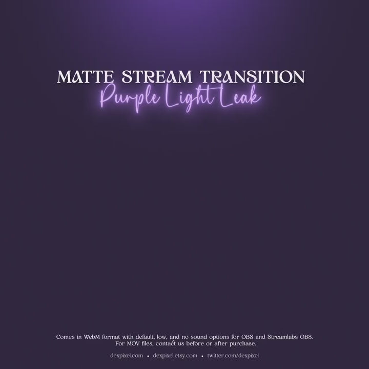 Purple Blue Light Leaks Stream Transition