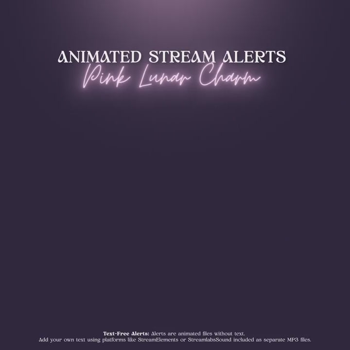 Celestial Moon Twitch Stream Alerts | Lunar Charm Pack