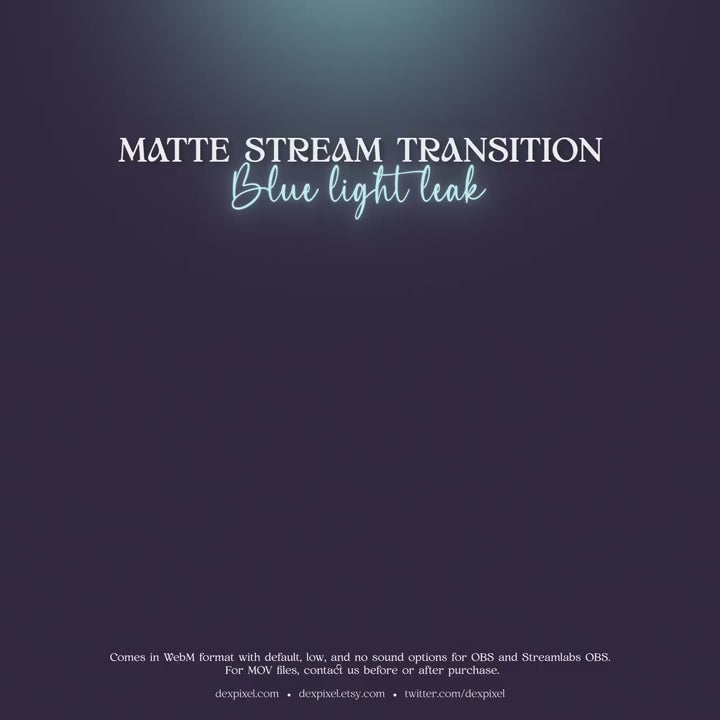 Pastel Blue Light Leaks Stream Transition