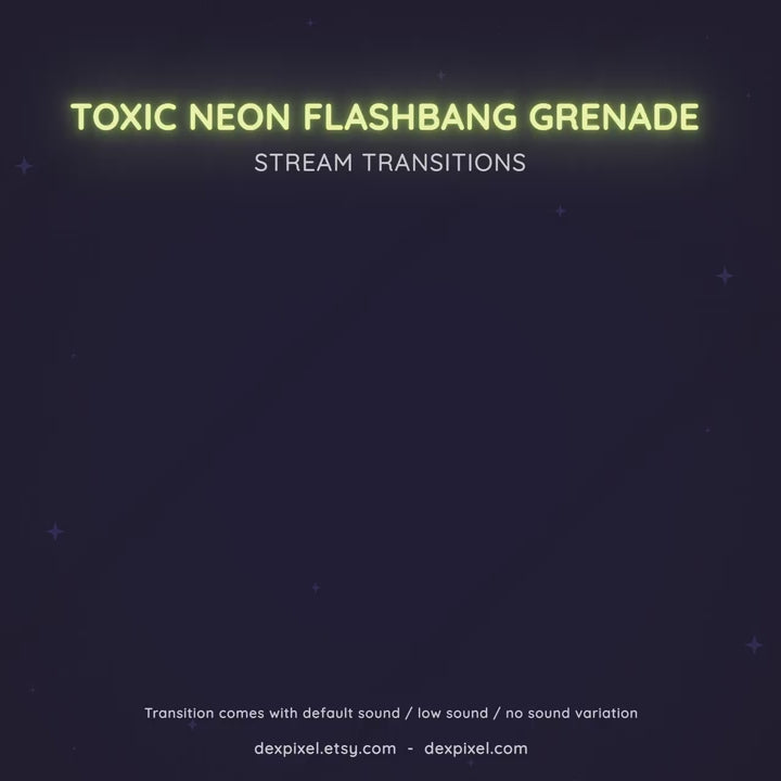 grenade flashbang toxic green skull stream transition
