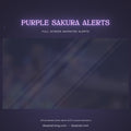 purple white sakura cherry blossom animated stream alert
