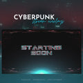 Cyberpunk Cyan Blue Stream Pack | Futuristic Glitch Overlays