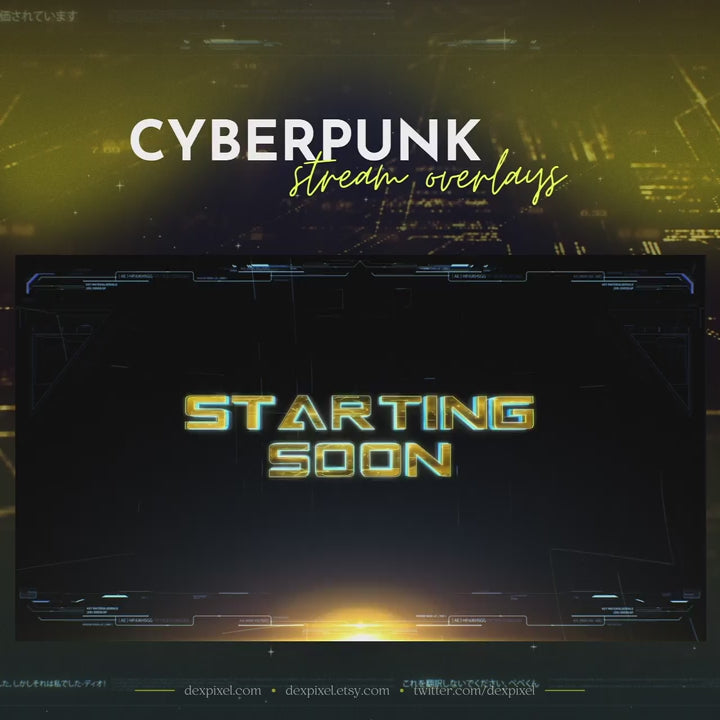 Cyberpunk Neon Stream Pack | Bold Twitch Overlays