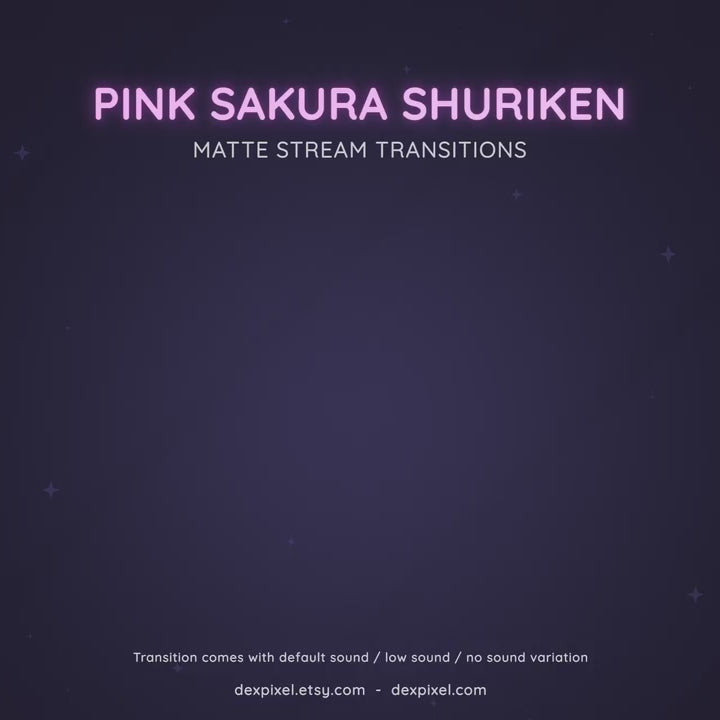 Pink Sakura Shuriken OBS Matte Stream Transition | Dexpixel
