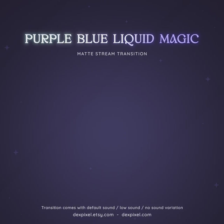 Purple Blue Liquid Magic Matte Stream Transition