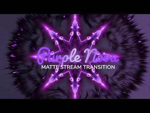 Purple Black Nova Stream Matte Transition | OBS Stinger
