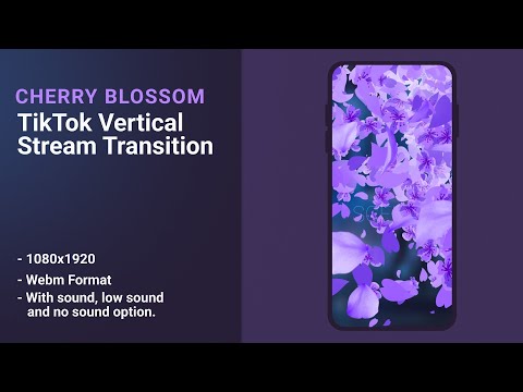 Purple Cherry Blossom TikTok Vertical Transition | OBS