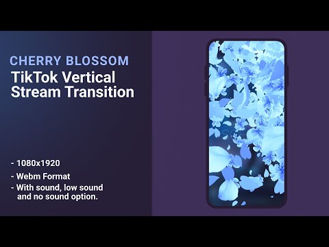 Blue Cherry Blossom TikTok Vertical Transition | OBS