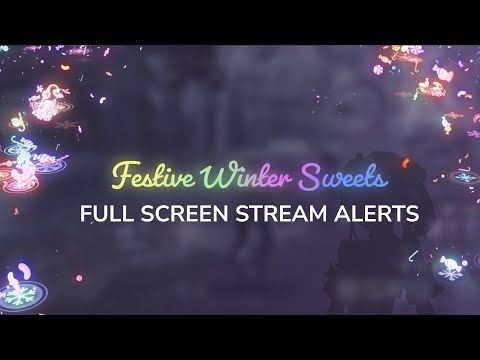 Festive Winter Candy Full Screen Alerts | OBS Twitch