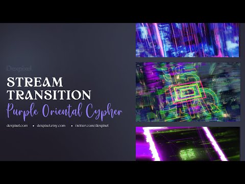 Purple Green Oriental Glith Stream Transition