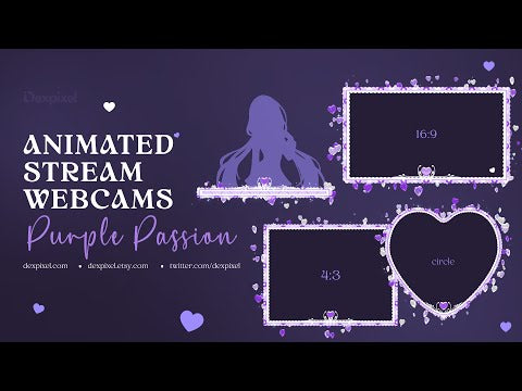Purple Passion Heart Webcam Frame