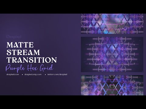 Purple  Glitch Grid Tech Stream Transition