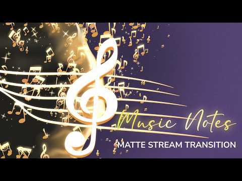 Gold Music Notes Matte Stream Transition
