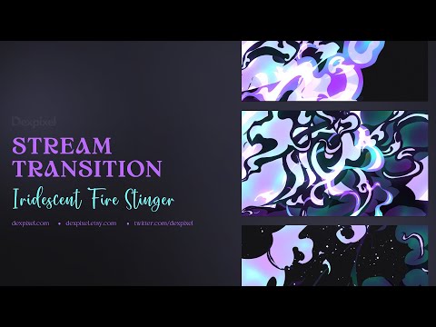 Iridescent Holographic Fire Flame Transition Vol.1