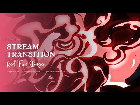 Red Fire Flame Transition Vol.2 | OBS Twitch