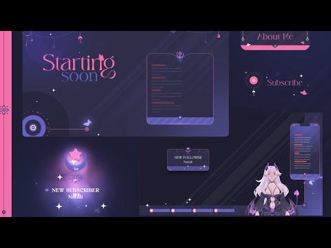 Purple Pink Lunar Charm Stream Pack