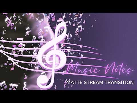 Purple Pink Music Notes Matte Stream Transition