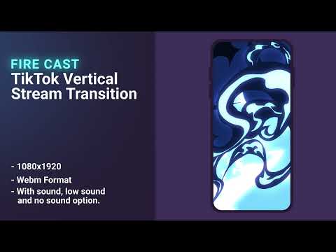 Blue Fire Cast TikTok Vertical Transition | OBS