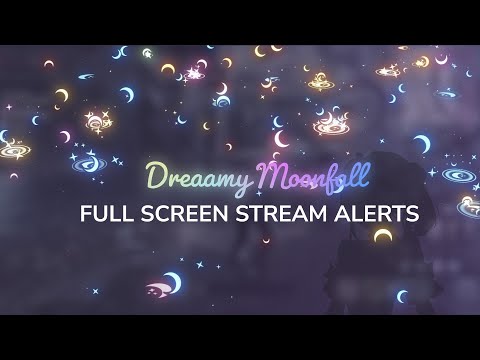 Dreamy Moonfall Stream Alerts | Full Screen OBS Twitch