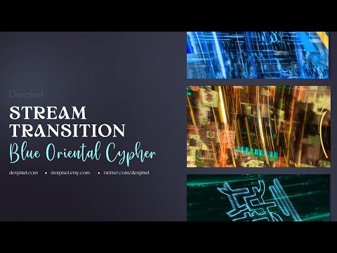Blue Yellow Oriental Cypher Stream Transition