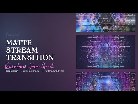 Rainbow Glitch Grid Tech Stream Transition