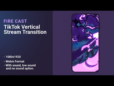 Purple Fire Cast TikTok Vertical Transition | OBS