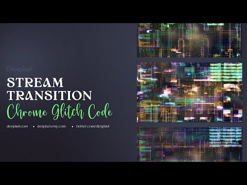 Chrome Colorful Glitch Code Transition