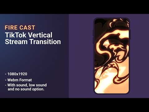 Orange Fire Cast TikTok Vertical Transition | OBS
