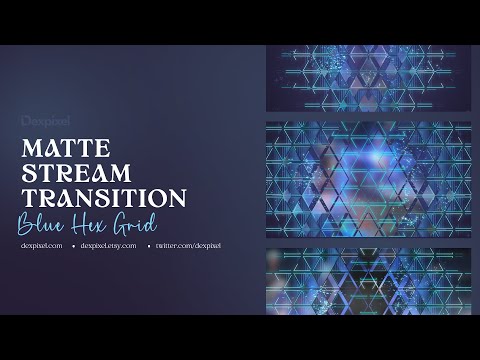 Blue Glitch Grid Tech Stream Transition