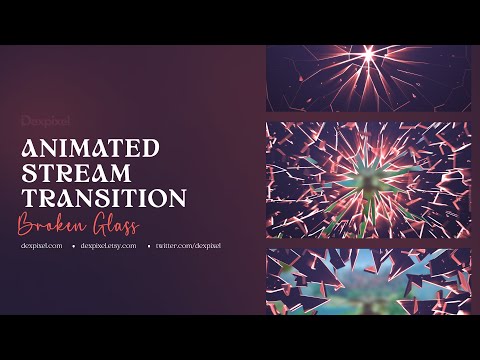 Red Glass Screen Shatter Matte Stream Transition