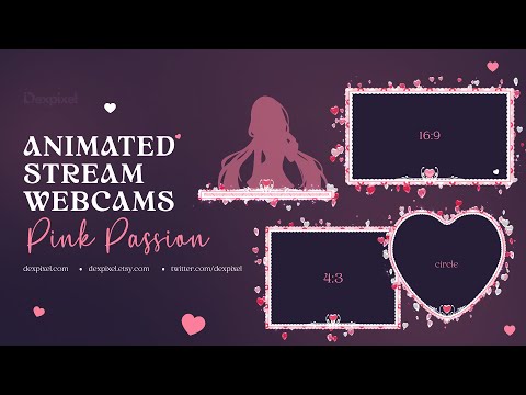 Pink Passion Heart Webcam Frame