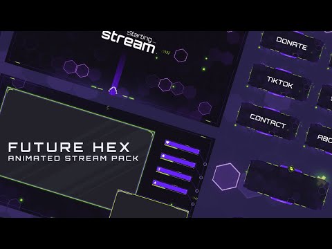 Purple Green Futuristic Stream Pack
