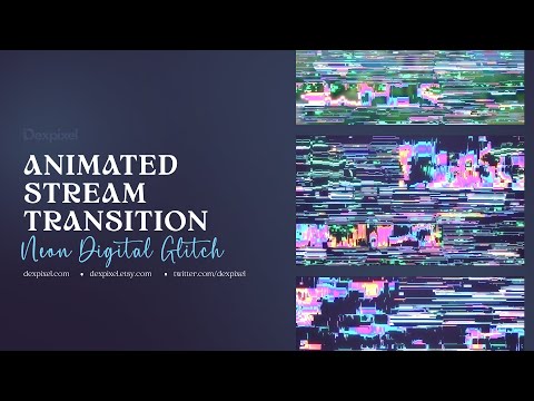 Neon Digital Glitch Stream Transition