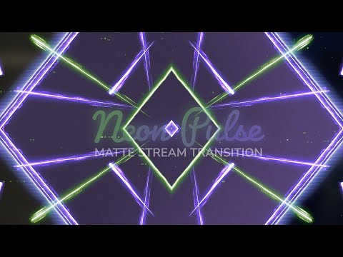 Neon Pulse Green Purple Stream Matte Transition | OBS Stinger