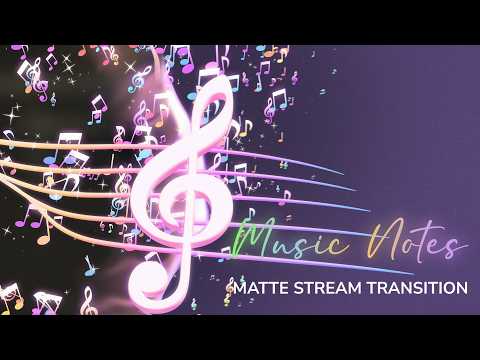 Rainbow Music Notes Matte Stream Transition