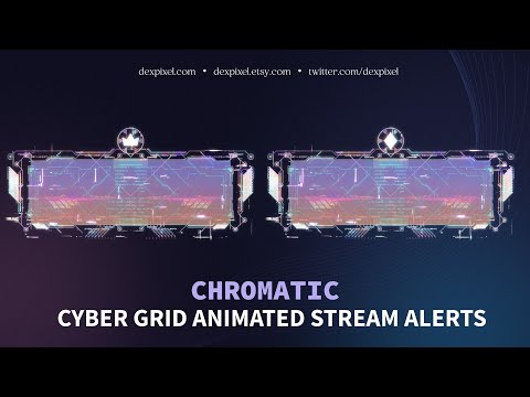 Chromatic Rainbow Cyberpunk Glitch Alerts | OBS Twitch