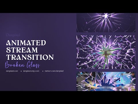 Purple Glass Screen Shatter Matte Stream Transition