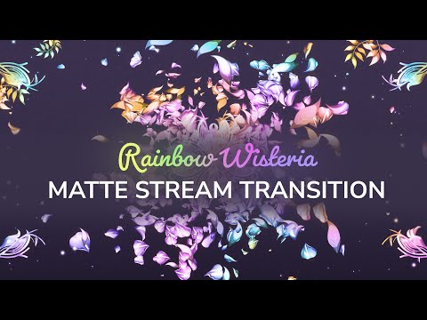 Rainbow Wisteria Matte Transition | OBS Stinger VTuber