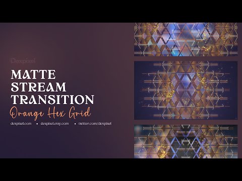 Orange Glitch Grid Tech Stream Transition