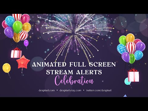 Colorful Gifts Full-Screen Animated Stream Alerts