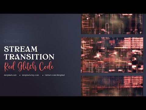 Red Orange Glitch Code Transition