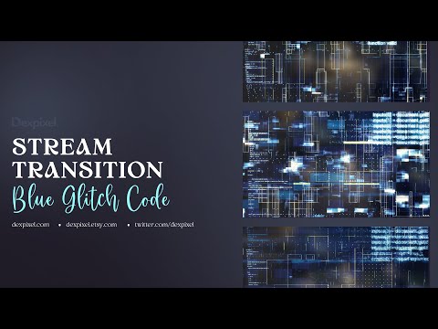 Blue Yellow Glitch Code Transition