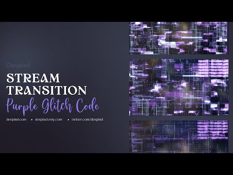 Purple Blue Glitch Code Transition