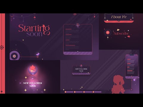 Purple Red Lunar Charm Stream Pack
