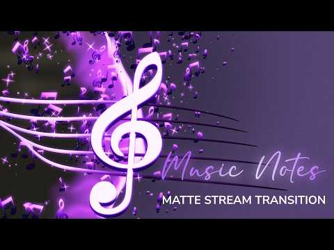 Purple Music Notes Matte Stream Transition
