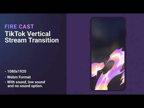 Rainbow Fire Cast TikTok Vertical Transition | OBS