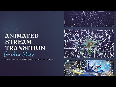 Blue Glass Screen Shatter Matte Stream Transition