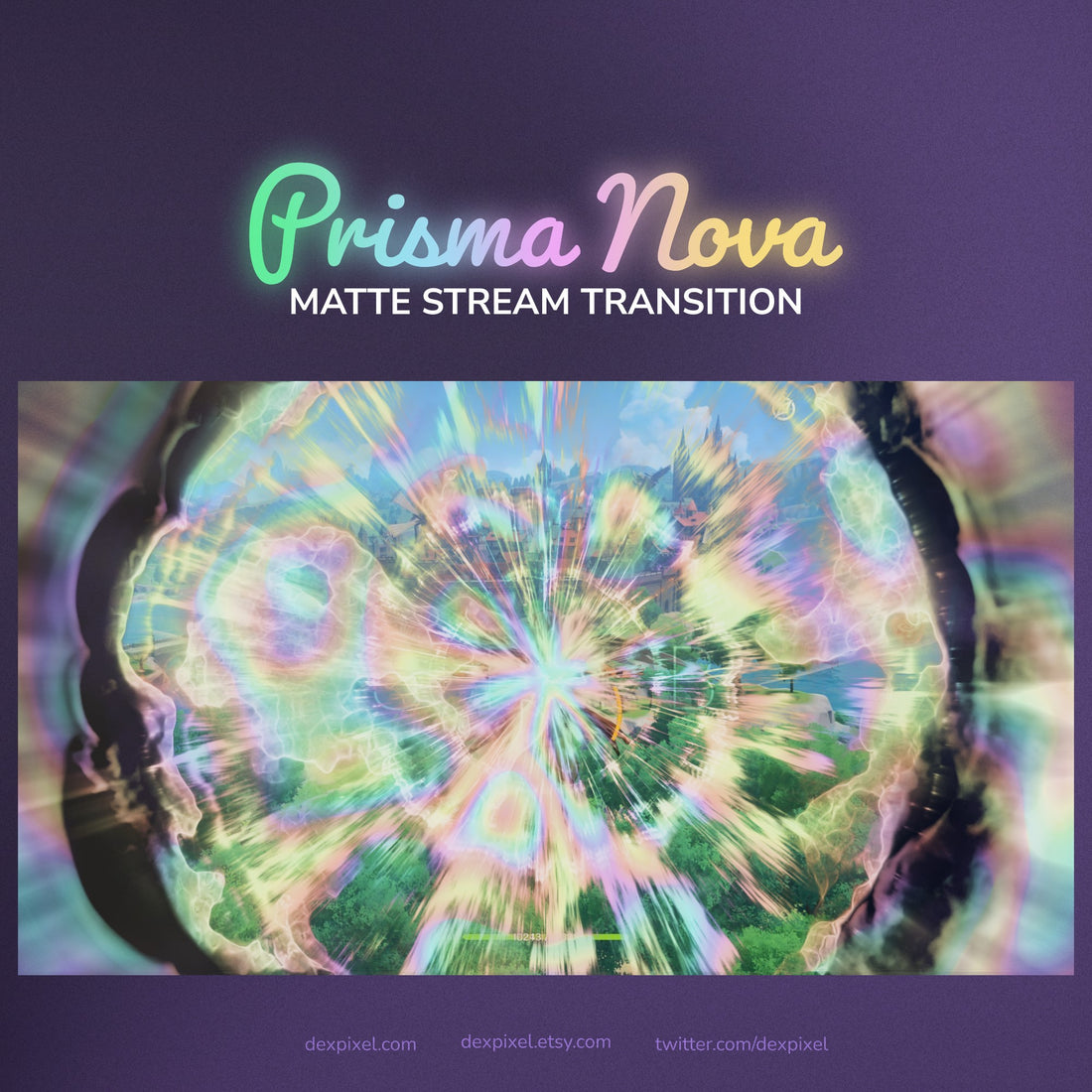 Prisma Rainbow Nova Stream Matte Transition | OBS Stinger