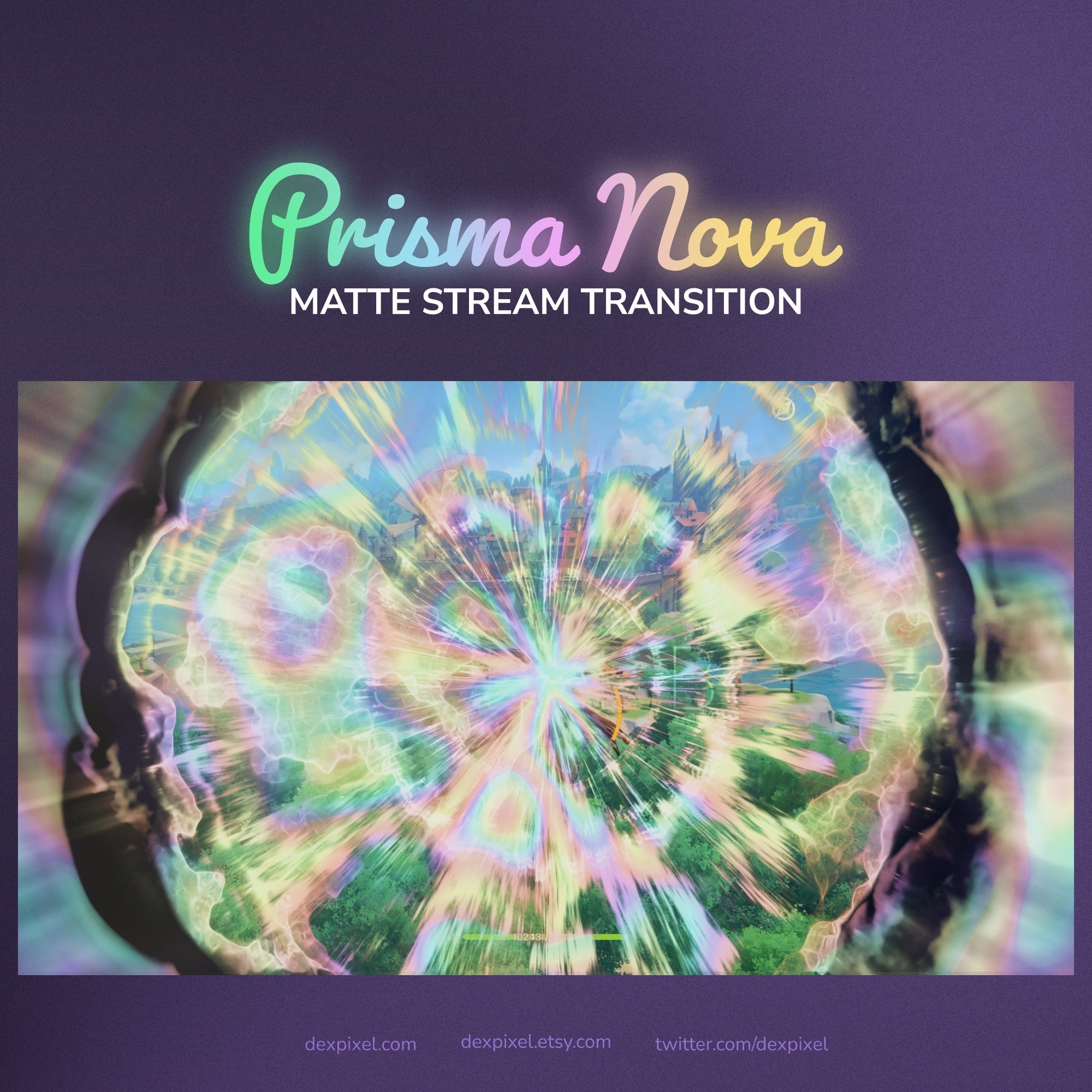 Prisma Rainbow Nova Stream Matte Transition | OBS Stinger