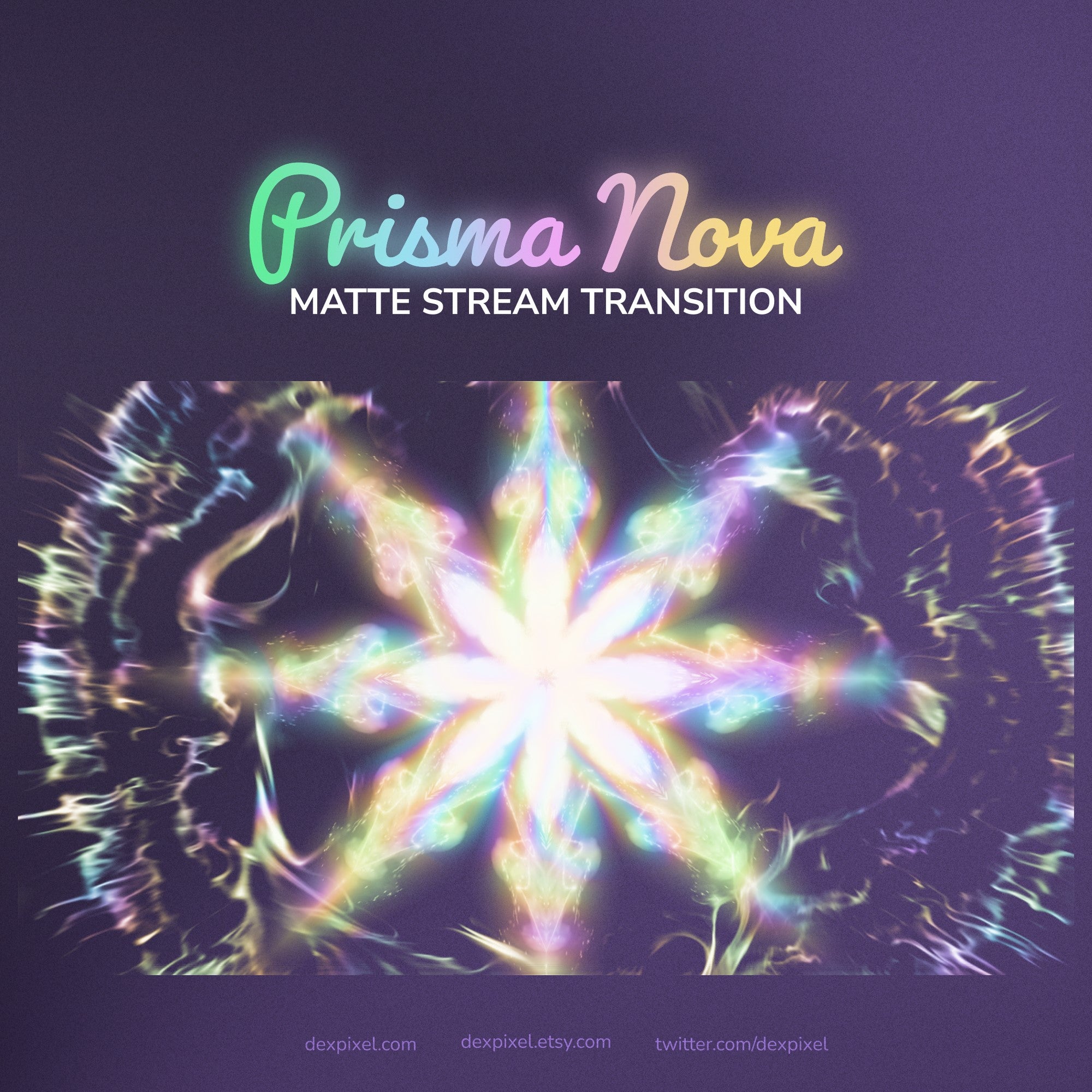 Prisma Rainbow Nova Stream Matte Transition | OBS Stinger